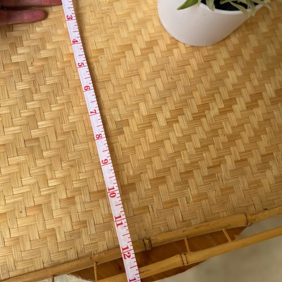 Vintage Rattan Wicker Serving Tray Boho Farmhouse - Picture 5 of 5